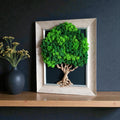 Arbre de Vie – Cadre massif beige 55 × 45 cm