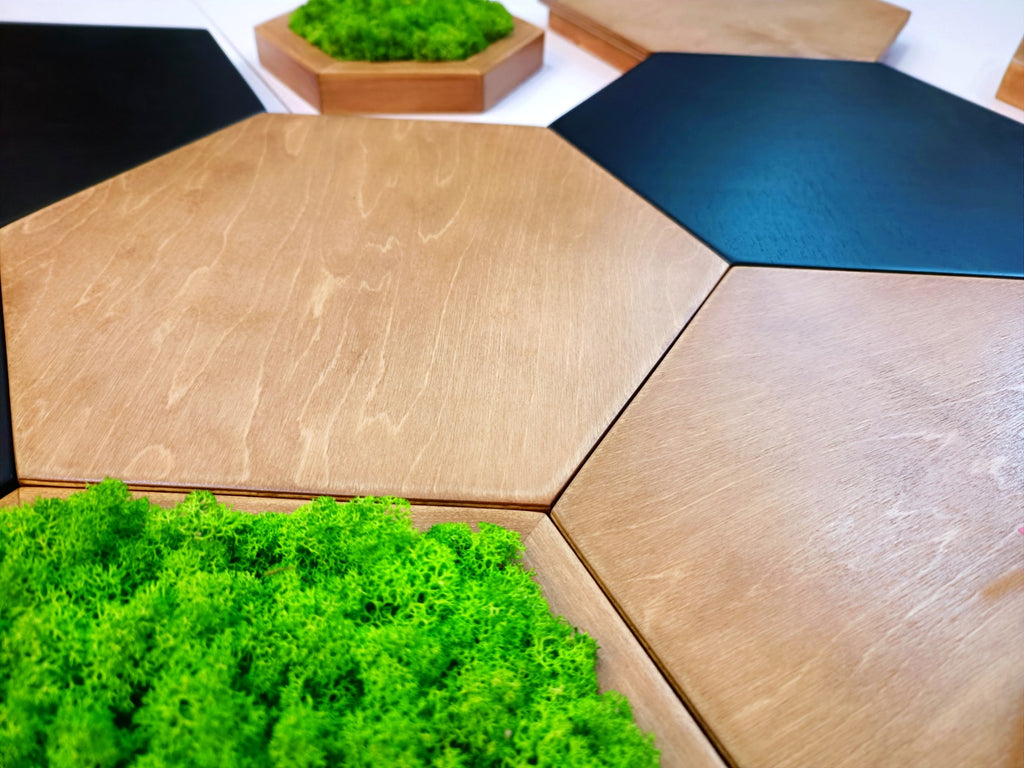 Composition Murale Complète – 10 Éléments en Bois Massif &amp; Mousse Scandinave