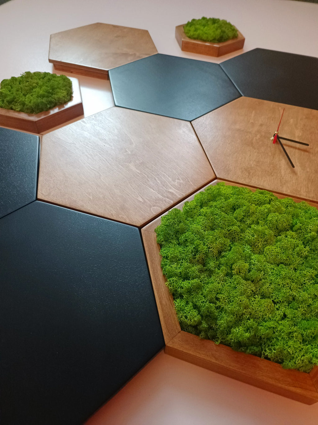 Composition Murale Complète – 10 Éléments en Bois Massif &amp; Mousse Scandinave
