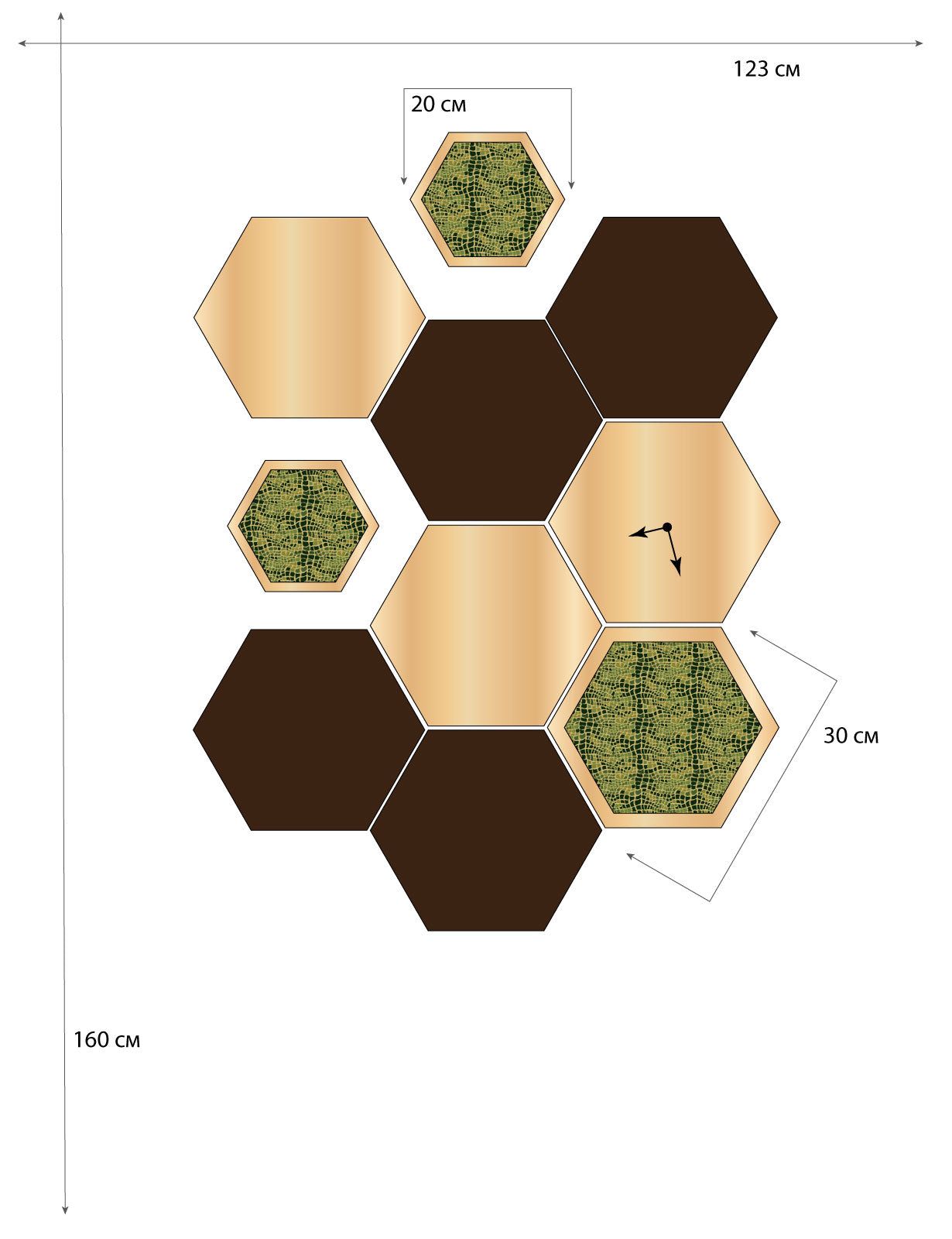 Composition Murale Complète – 10 Éléments en Bois Massif &amp; Mousse Scandinave
