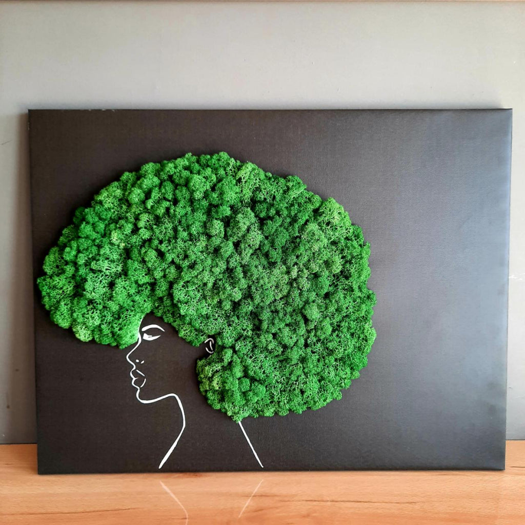 Tableau Végétal « Africaine » – 60 × 50 cm