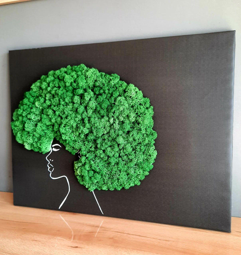 Tableau Végétal « Africaine » – 60 × 50 cm