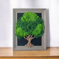 Tableau Végétal « Arbre de Vie » – Cadre Gris Premium (50 × 40 cm)