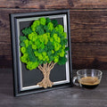 Tableau Végétal « Arbre de Vie » – Cadre Noir Premium (30 × 25 cm)