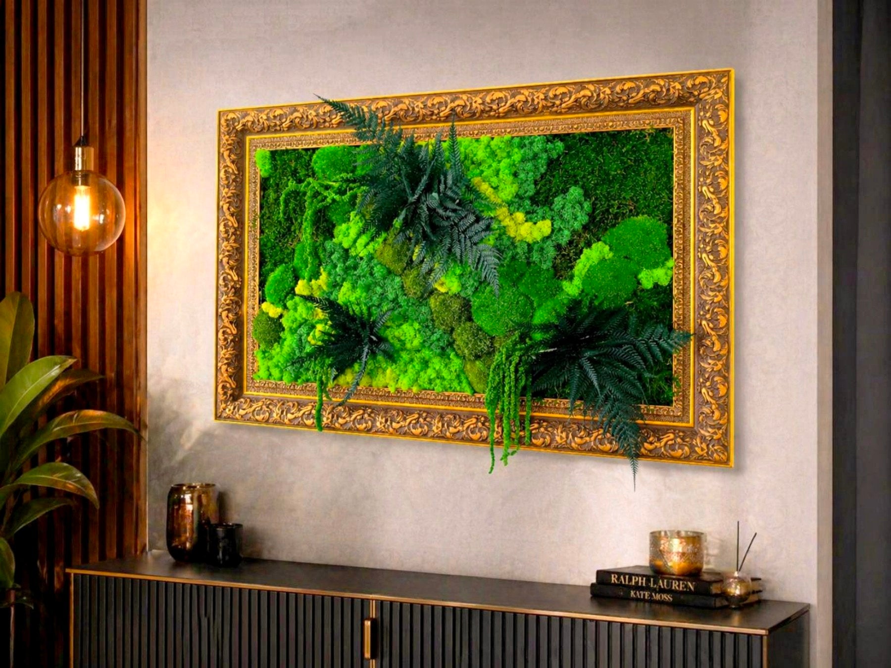 Tableau mural végétal “Oasis” – 90 × 60 cm