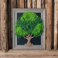 Tableau végétal “L’Arbre de Vie” – Cadre gris 50 × 40 cm