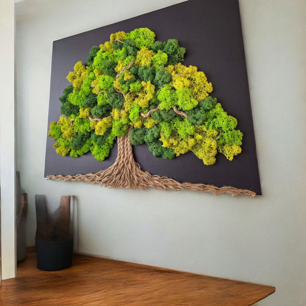 Tableau vivant “Arbre de Vie” – toile noire 60 × 50 cm